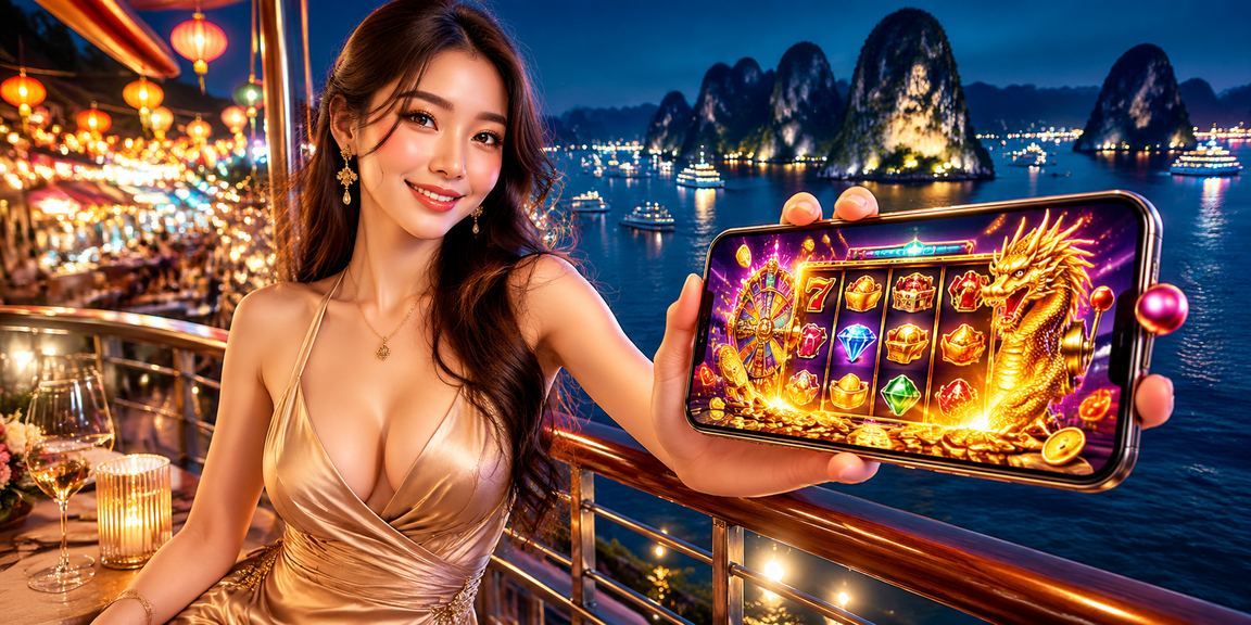Người chơi trải nghiệm slot game tại Hạ Long Bay qua ứng dụng di động